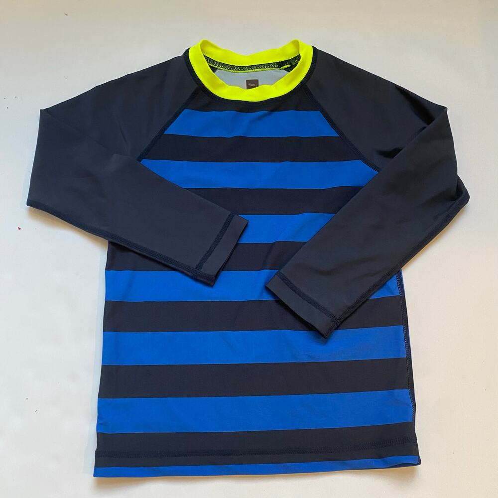 Tea Collection Blue Stripe Rash Guard